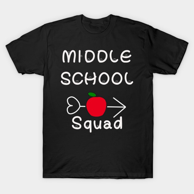 middle school squad apple arrow T-Shirt by beautifulhandmadeart